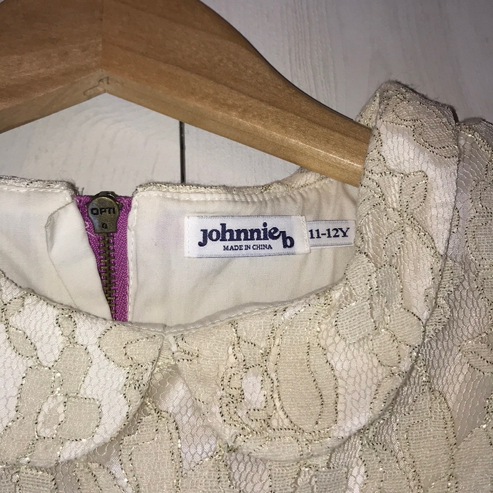 Cream and Gold Christmas or Holiday Dress - Picture 4 of 4